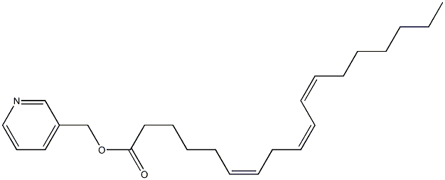 (6Z,9Z,12Z)-6,9,11-Octadecatrienoic acid 3-pyridinylmethyl ester Struktur