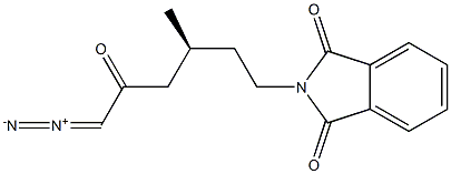 (-)-N-[(S)-6-Diazo-3-methyl-5-oxohexyl]phthalimide Struktur