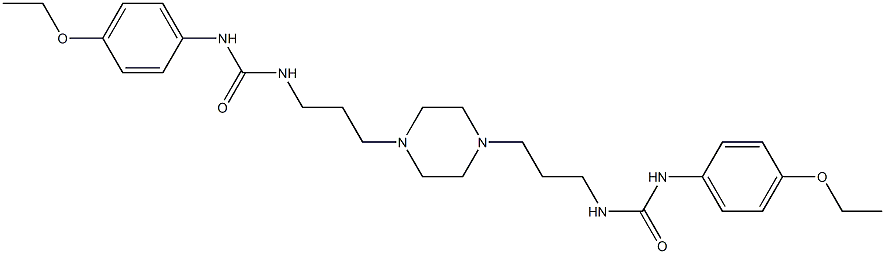 1,4-Bis[3-[3-(4-ethoxyphenyl)ureido]propyl]piperazine Struktur