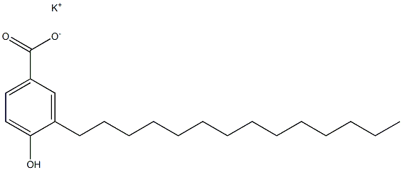 3-Tetradecyl-4-hydroxybenzoic acid potassium salt Struktur