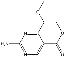 2-Amino-4-methoxymethylpyrimidine-5-carboxylic acid methyl ester Struktur