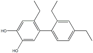 4-Ethyl-5-(2,4-diethylphenyl)benzene-1,2-diol Struktur