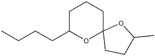 7-Butyl-2-methyl-1,6-dioxaspiro[4.5]decane Struktur