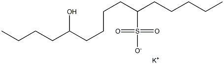 11-Hydroxypentadecane-6-sulfonic acid potassium salt Struktur