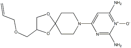 2-(Allyloxymethyl)-8-[(2,6-diaminopyrimidine-1-oxide)-4-yl]-1,4-dioxa-8-azaspiro[4.5]decane Struktur