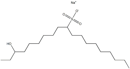 3-Hydroxynonadecane-10-sulfonic acid sodium salt Struktur