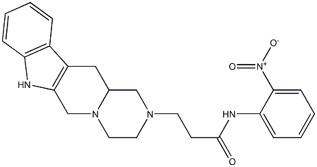 3,4,6,7,12,12a-Hexahydro-N-(2-nitrophenyl)pyrazino[1',2':1,6]pyrido[3,4-b]indole-2(1H)-propanamide Struktur