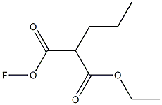 Hypofluorous acid 2-ethoxycarbonylpentanoyl ester Struktur