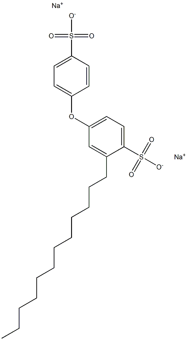 3-Dodecyl[oxybisbenzene]-4,4'-disulfonic acid disodium salt Struktur