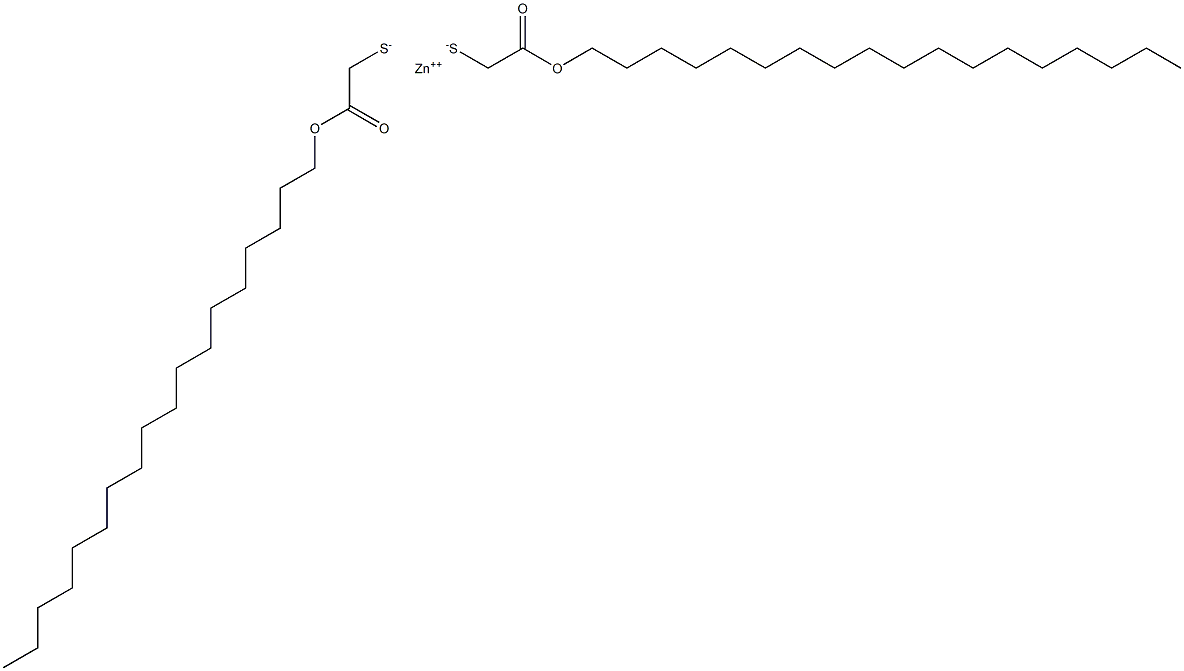 Zinc bis[(octadecyloxycarbonyl)methanethiolate] Struktur