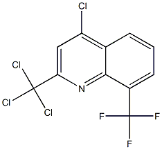 2-Trichloromethyl-4-chloro-8-trifluoromethylquinoline Struktur