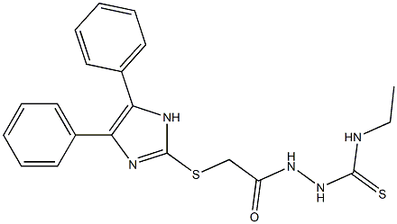 N'-[(Ethylamino)thiocarbonyl]-2-[(4,5-diphenyl-1H-imidazol-2-yl)thio]acetohydrazide Struktur