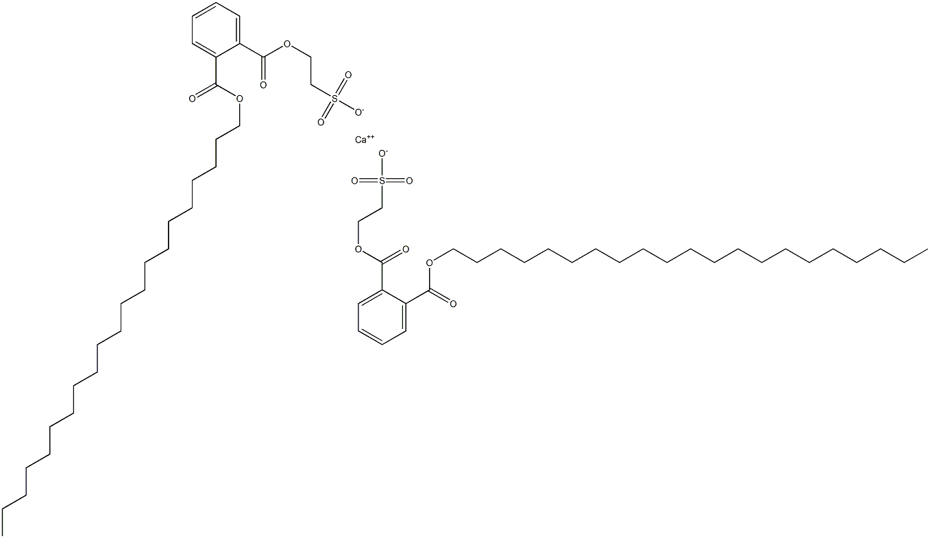 Bis[2-[(2-henicosyloxycarbonylphenyl)carbonyloxy]ethanesulfonic acid]calcium salt Struktur