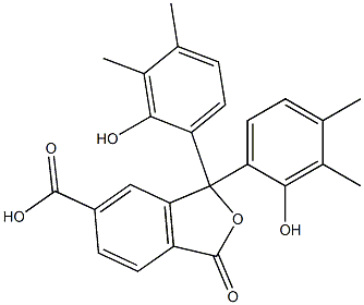 1,3-Dihydro-1,1-bis(2-hydroxy-3,4-dimethylphenyl)-3-oxoisobenzofuran-6-carboxylic acid Struktur