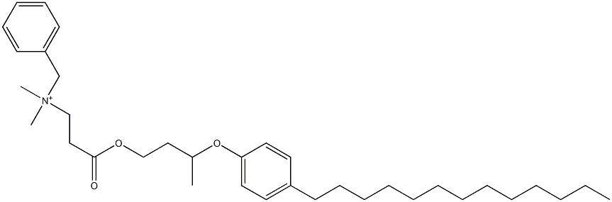 N,N-Dimethyl-N-benzyl-N-[2-[[3-(4-tridecylphenyloxy)butyl]oxycarbonyl]ethyl]aminium Struktur