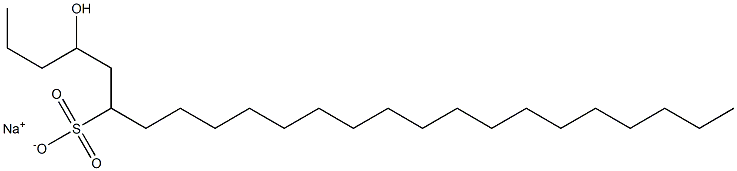 4-Hydroxytetracosane-6-sulfonic acid sodium salt Struktur