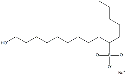 15-Hydroxypentadecane-6-sulfonic acid sodium salt Struktur