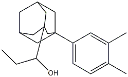 1-(3,4-Dimethylphenyl)-3-(1-hydroxypropyl)adamantane Struktur