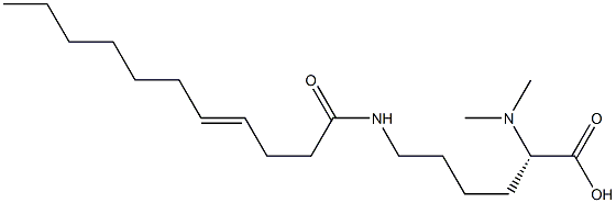 N6-(4-Undecenoyl)-N2,N2-dimethyllysine Struktur