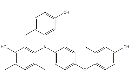 N,N-Bis(5-hydroxy-2,4-dimethylphenyl)-4-(4-hydroxy-2-methylphenoxy)benzenamine Struktur