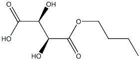 D-Tartaric acid hydrogen 1-butyl ester Struktur