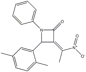 1-Phenyl-3-(1-nitroethylidene)-4-(2,5-dimethylphenyl)azetidin-2-one Struktur