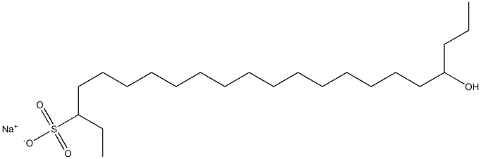 19-Hydroxydocosane-3-sulfonic acid sodium salt Struktur