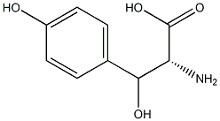 (2R)-2-Amino-3-hydroxy-3-(4-hydroxyphenyl)propionic acid Struktur