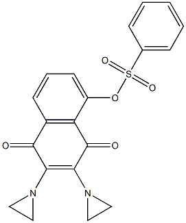 2,3-Bis(1-aziridinyl)-5-(phenylsulfonyloxy)-1,4-naphthoquinone Struktur