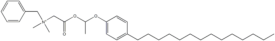 N,N-Dimethyl-N-benzyl-N-[[[1-(4-tetradecylphenyloxy)ethyl]oxycarbonyl]methyl]aminium Struktur