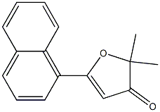 2,2-Dimethyl-5-(1-naphtyl)furan-3(2H)-one Struktur