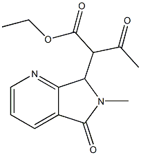 2-[(6,7-Dihydro-6-methyl-5-oxo-5H-pyrrolo[3,4-b]pyridin)-7-yl]-2-acetylacetic acid ethyl ester Struktur