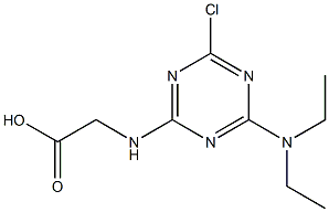 2-[[4-Chloro-6-(diethylamino)-1,3,5-triazin-2-yl]amino]acetic acid Struktur