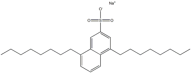 4,8-Dioctyl-2-naphthalenesulfonic acid sodium salt Struktur