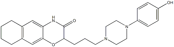 2-[3-[4-(4-Hydroxyphenyl)piperazin-1-yl]propyl]-6,7,8,9-tetrahydro-2H-naphth[2,3-b][1,4]oxazin-3(4H)-one Struktur