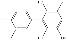 5-Methyl-3-(3,4-dimethylphenyl)benzene-1,2,4-triol Struktur