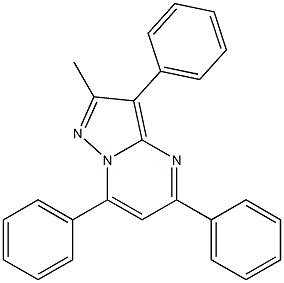 2-Methyl-3-phenyl-5,7-diphenylpyrazolo[1,5-a]pyrimidine Struktur