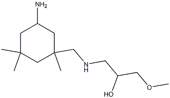 3-[[N-(2-Hydroxy-3-methoxypropyl)amino]methyl]-3,5,5-trimethylcyclohexylamine Struktur