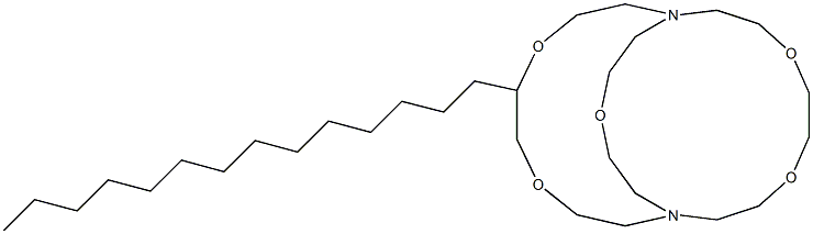 5-Tetradecyl-4,7,13,16,21-pentaoxa-1,10-diazabicyclo[8.8.5]tricosane Struktur