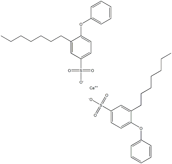 Bis(3-heptyl-4-phenoxybenzenesulfonic acid)calcium salt Struktur