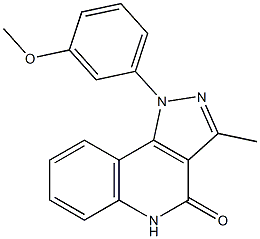 1-(3-Methoxyphenyl)-3-methyl-1H-pyrazolo[4,3-c]quinolin-4(5H)-one Struktur