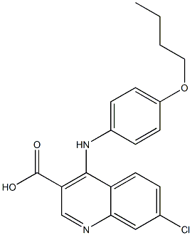 4-[[4-Butoxyphenyl]amino]-7-chloroquinoline-3-carboxylic acid Struktur