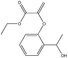 2-[2-(1-Hydroxyethyl)phenoxy]propenoic acid ethyl ester Struktur