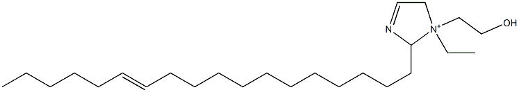 1-Ethyl-1-(2-hydroxyethyl)-2-(12-octadecenyl)-3-imidazoline-1-ium Struktur