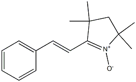 2-Styryl-3,3,5,5-tetramethyl-1-pyrroline 1-oxide Struktur