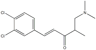 5-(Dimethylamino)-1-(4-chloro-3-chlorophenyl)-4-methyl-1-penten-3-one Struktur