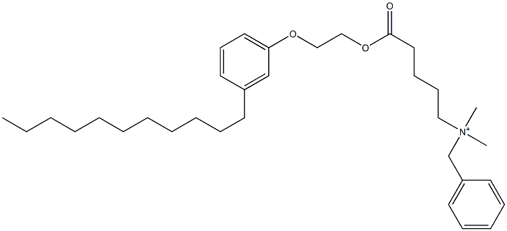 N,N-Dimethyl-N-benzyl-N-[4-[[2-(3-undecylphenyloxy)ethyl]oxycarbonyl]butyl]aminium Struktur