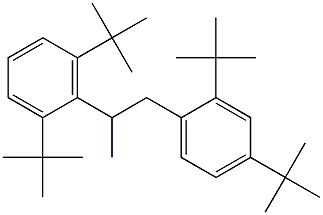 1-(2,4-Di-tert-butylphenyl)-2-(2,6-di-tert-butylphenyl)propane Struktur