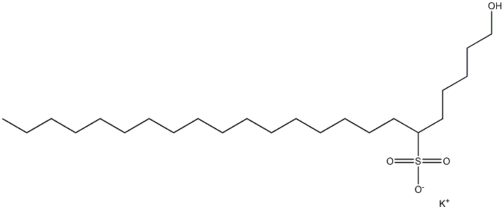 1-Hydroxytricosane-6-sulfonic acid potassium salt Struktur