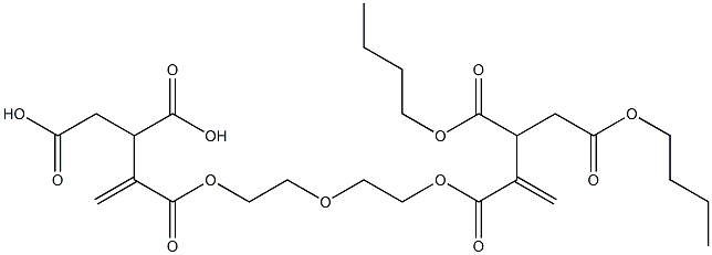 3,3'-[Oxybisethylenebis(oxycarbonyl)]bis(3-butene-1,2-dicarboxylic acid dibutyl) ester Struktur